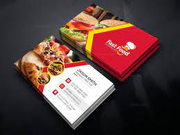 Business cards are the tools that help you live a lasting effect in the minds of your audience or if you have a business card project design for any fast food restaurant, hotel, etc. Fast Food Business Card Template 5 Food Business Card Food Business Card Design Free Business Card Templates
