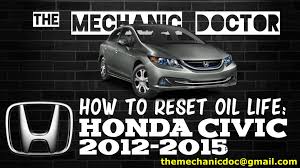 Press and hold the  trip  stem button for 10 seconds. How To Reset Oil Life Honda Civic 2012 2013 2014 2015