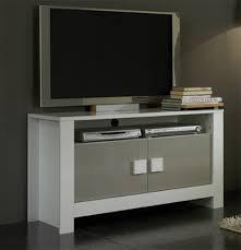 36 x 30 x 143 cm (l x p x h)●avec 4 compartiments●peut être placé horizontalement comme un meuble tv●matériaux de. Meuble Tv Pisa Laquee Bicolore Blanc Gris Blanc Gris