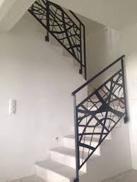 Garde Corps Escalier Acier Decoupe Au Laser Avec Peinture Gris Noir Ral7021 Rambarde Escalier Rambarde Escalier Exterieur Garde Corps Escalier