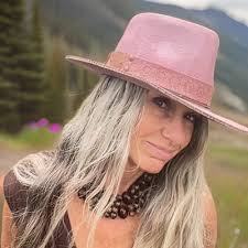 Distressed Pink Felt Hat