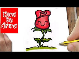 How To Draw A Kawaii Rose Flower Learning For Beginner Leer Tekenen Tekenen Teken