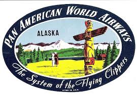 Pan American World Airways Alaska Luggage Label Vintage Airlines Pan American Luggage Labels