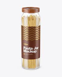 Download Glass Jar With Pasta Mockup In Jar Mockups On Yellow Images Object Mockups