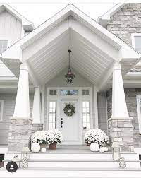 Nice 36 Pretty Farmhouse Front Porch Steps Design Ideas More At Https Homyfeed Com 2019 02 17 36 Prett House Exterior Dream House Exterior Front Porch Steps