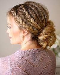 Triple Braided Updo Missy Sue Long Hair Styles Braided Hairstyles Cool Braids