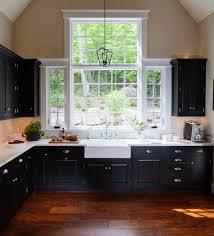 Ikea become out of stock on apron front sinks right after we purchased the cabinets , so we had t. White And Black Kitchens Transitional Kitchen Crown Point Cabinetry