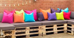 Four Pack Of Water Resistant Filled Outdoor Scatter Cushions In Choice Of Size In 2020 With Images Scatter Cushions Waterproof Outdoor Cushions Outdoor Cushions