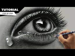 Begin by extending a short, curved line from the corner of each eye. How To Draw Hyper Realistic Eyes Step By Step Youtube Realistic Eye Realistic Eye Drawing Realistic Drawings