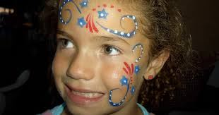 Face Paint, July 4, Stars, Swirls and Curls, Face Painting Illusions and  Balloon Art, Party