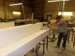 solid surface commercial sinks for a