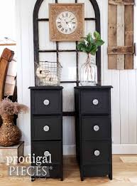 Flap door nightstands with rosewood veneer, 1970s, set of 2. Upcycled Desk Into Nightstands Diy Fun Prodigal Pieces