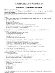 Download silabus sejarah indonesia kelas 12 sma semester 1 dan 2 kurikulum 2013. Bank Soal Sejarah Sma Kelas Xii