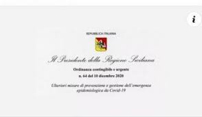 La sicilia, con le isole eolie, egadi, pelagie, ustica e pantelleria, è costituita in regione autono. Ordinanza Regione Sicilia N 64 Del 10 Dicembre 2020 Comunicazione All Asp Del Numero Massimo Clienti Di Una Attivita Confcommercio Imprese Per L Italia Enna