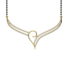 Yellow Gold Diamond Mangalsutra Necklace Ims 1747 Ag Sons Uk Ltd Diamond Mangalsutra Swarovski Earrings Gold Mangalsutra