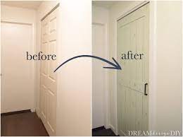 While they don't take up as much space in the room as a regular door when they're open, they do so i decided to do a door makeover and convert the bifold doors in my office to barn doors. 10 Diy Bifold Door Makeovers Dream Design Diy