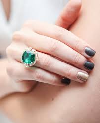 How To Buy An Emerald Ring Price Comparison Gemologue Emerald Engagement Ring Colored Engagement Rings Diamond Signet Ring