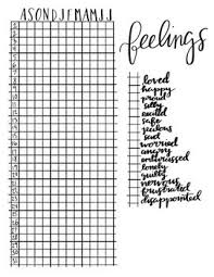 Yearly Feelings Chart For Kid Bullet Journal Bullet