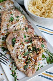 Easy Italian Veal Chops Are First Browned In A Skillet With Olive Oil Garlic And Fresh Herbs And Then Finished Off Veal Recipes Veal Chop Recipes Easy Italian