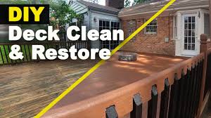 If you have a large deck, you may want to clean sections of it at a time to make sure the oxygen bleach solution doesn't dry on. How To Clean And Stain Your Deck Make Your Own Cleaner Youtube