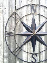 Nautical Decor Navy Blue Compass Compass Wall Art Metal Wall Art Navy Blue Decor Metal Compass Decor M Compass Wall Art Exterior Wall Art Navy Blue Decor