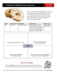 A Worksheet To Help Middle School And High School Students Develop Their Academic Vocabulary June S Word I Academic Vocabulary Vocabulary High School Students