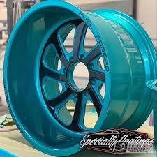 I bought some trd wheel and tire take offs locally for pretty cheap. Prismatic Powders Powder Coated Teal Fuel Forged 20 Inch Rims Custom Wheels Cars Rims Rims For Cars