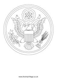 Congress, and is also used as a symbol of the presidency itself.the central design, based on the great seal of the united states, is the official coat of arms of the u.s. Us History Colouring Pages