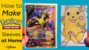 Make custom parody pokemon cards using your own photos and pics. How To Make Your Own Pokemon Card Sleeves At Home Youtube