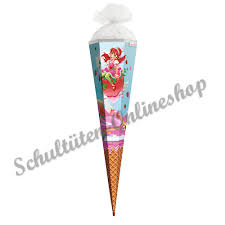Zum schulanfang mit motiven wie ein pferd, einhorn, florale motive oder mit name und foto. Schultute 85cm Erdbeerella 6eckig Roth Mit Tullverschluss Madchen Fertige Zuckertute Zum Schulstart Schulanfang Schulanfangstute Schultuten Onlineshop