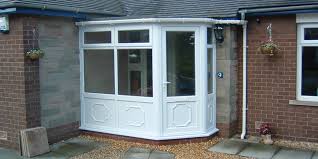 Nice front porch step designs with naturan brick front porch step and paving stone walkway complete with white wooden door and white plank wooden wall combine white wooden pillars. Front Porch Upvc Brick Entrance Porches From Mitchell Glass Scotland