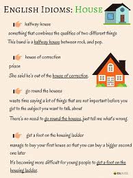 Common Idioms About The House And Home In English Eslbuzz Learning English English Idioms Idioms Idioms And Phrases