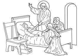 Jesus Heals The Sick Girl Jesus Heals Jesus Coloring Pages Sunday School Coloring Pages