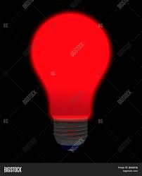 Glowing Red Light Bulb Image Photo Free Trial Bigstock