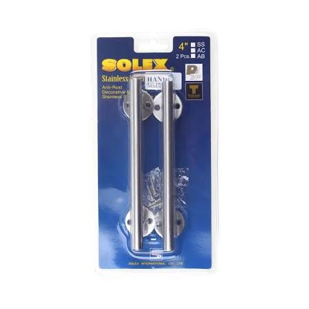 มือจับ สแตนเลสเดี่ยว สีสแตนเลส No.150SS SOLEX