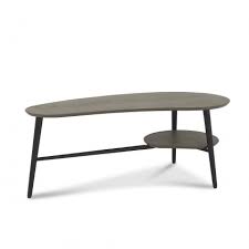 Its greatest highlight is the weathered look that gives it a. Tuxen Weathered Oak Shaped Coffee Table Living Room Home Origins