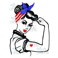 Usa Rosie The Riveter Svg C Faith Rosie Extra Bonus Armbands Etsy In 2020 Rosie The Riveter Silhouette Cameo Projects Cricut