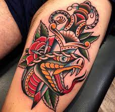 Traditional american nautical tattoos have a long history behind them. Pin By Mayleeanne R On Snakes Traditional Tattoo Traditional Snake Tattoo American Traditional Tattoo