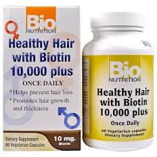 Bio Nutrition هيلثي هير مع البيوتين 10000 بلس 60 كبسولة نباتية Iherb Healthy Hair Biotin Hair Growth Biotin