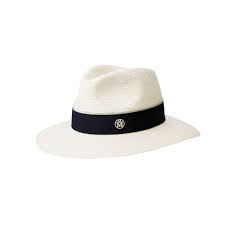 Rico White Sewn Straw Fedora Hat Off White Hats Maison Michel Paris Hats Straw Fedora Hat Maison Michel