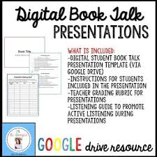 Book Talk Presentations Slideshow And Grading Rubric Book Talk Teacher Created Resources Rubrics