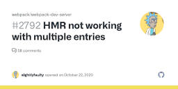 HMR not working with multiple entries · Issue #2792 · webpack ...