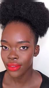 Black skin Blue look with Doris Michaels Cosmetics