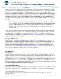 Finally, it's very important in qualitative research papers to clearly state your theoretical background and assumptions. L O Keefe Writing Sample Qualitative Research Narrative