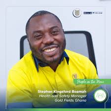 In his new role as Health and Safety Manager, Stephen Kingsford Boamah now  oversees occupational health and safety at our #Tarkwa and #Damang mines.  Stephen, together with our team of mine safety
