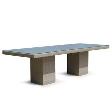 This set includes 2 captain chairs, 2 armless dining chairs, a bench and table that are perfect for entertaining. Skyline Pacific Rectangle Table Seats 10 Luxury Outdoor Living
