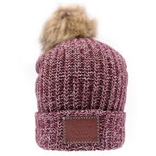 Burgundy And Natural Speckled Pom Beanie Love Your Melon Love Your Melon Pom Beanie Fashion Gifts