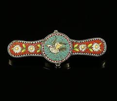 Antique Victorian Micro Mosaic Brooch Doves Flowers By Laurelleltd Micro Mosaic Micro Mosaic Jewelry Mosaic