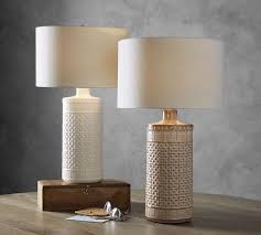 Jamie Young Emma Ceramic Column Table Lamp Potterybarn Table Lamps For Bedroom Table Lamp White Table Lamp