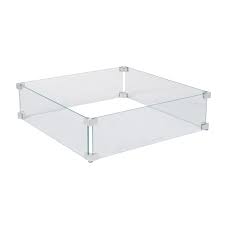 Protect your fire pit from blustery winds. Tempered Glass Wind Guard For Square Fire Pits Walmart Com Walmart Com